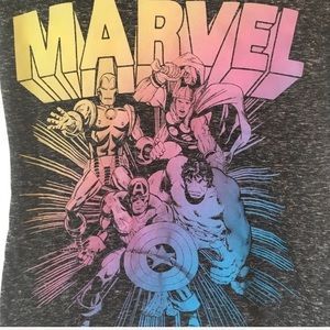 Marvel Tops - Avengers Watercolor Graphic Tee Marvel Tops - Avengers Watercolor Graphic Tee